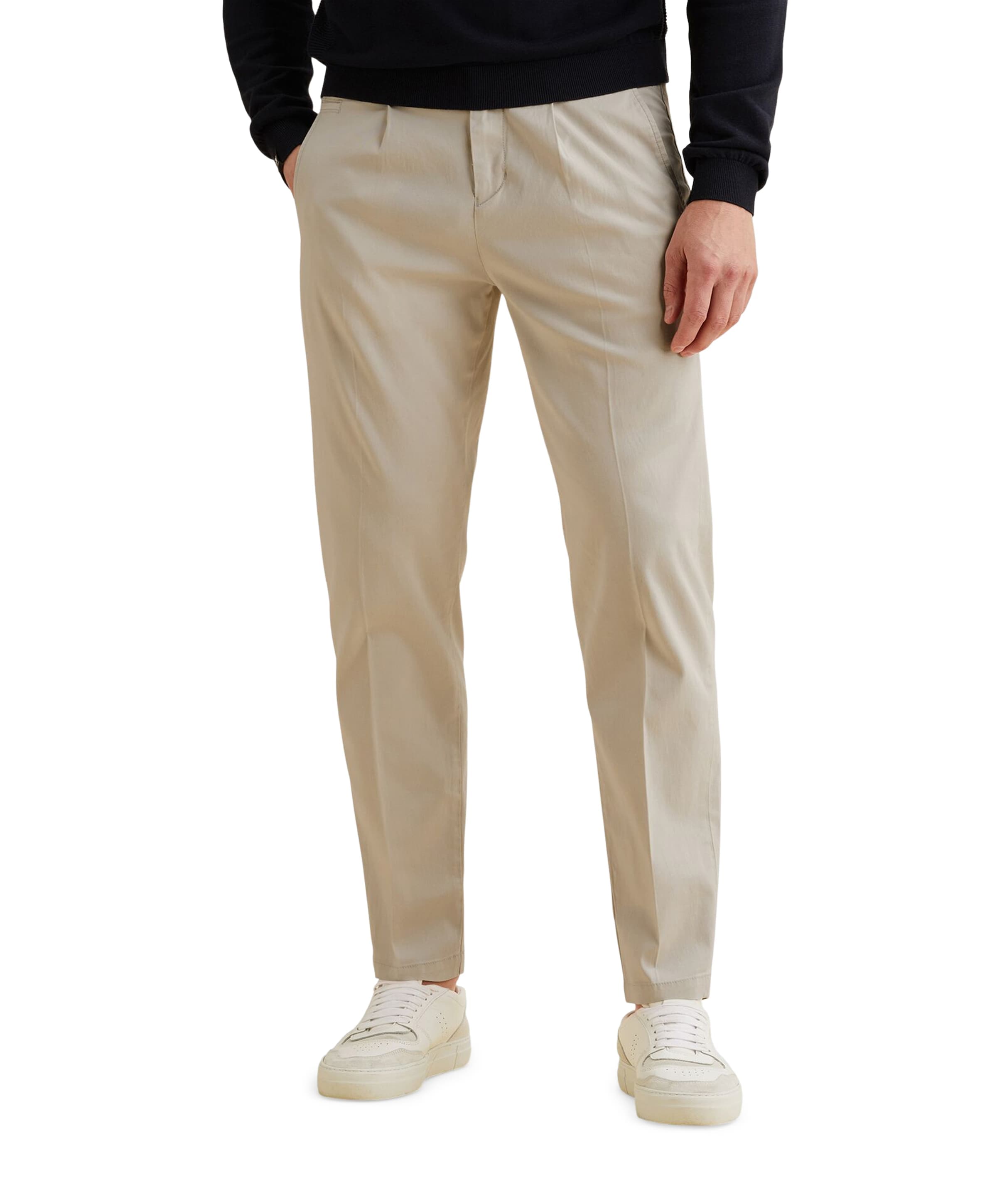 V35 RELAXED CHINO SOFT STRETCH TEN heren broek beige