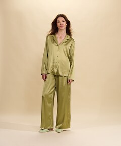 Dames pyjamatop groen