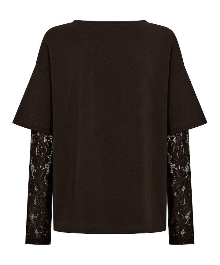 Dames longsleeve bruin