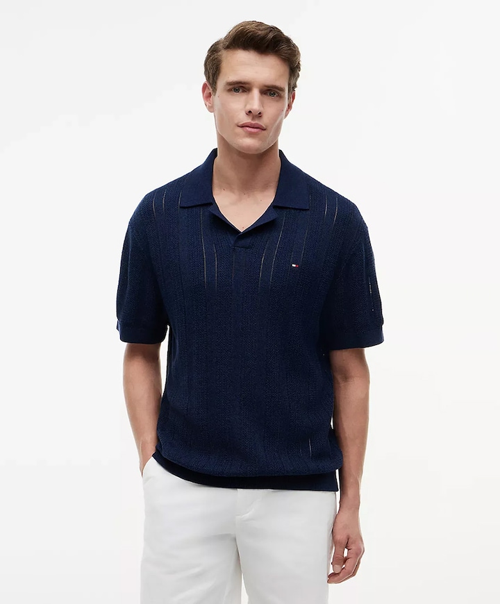 Heren polo blauw