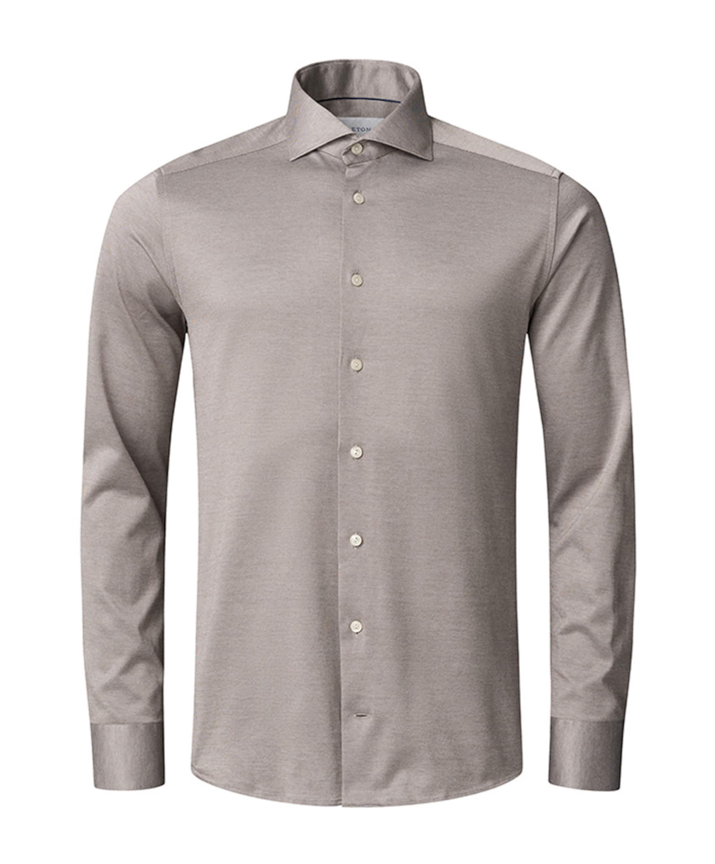 Heren overhemd lange mouw beige