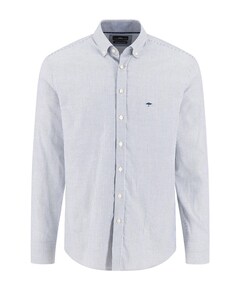 Heren overhemd lange mouw blauw