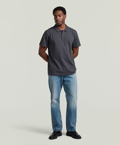 Heren polo blauw
