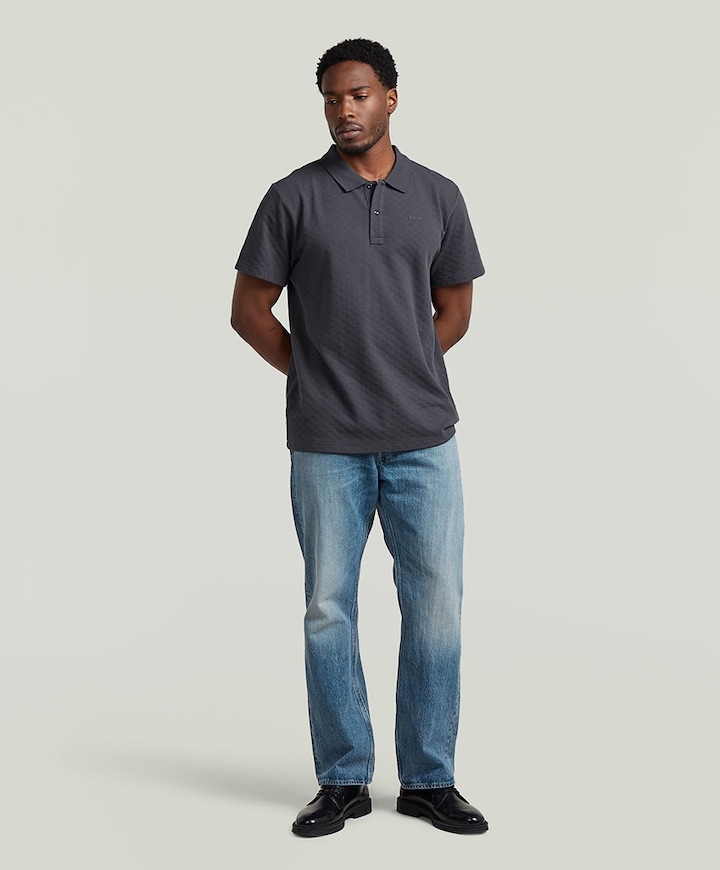 Heren polo blauw