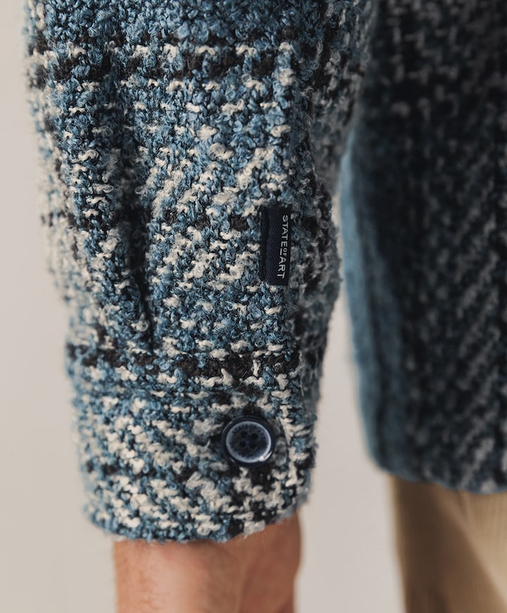 Heren overshirt blauw