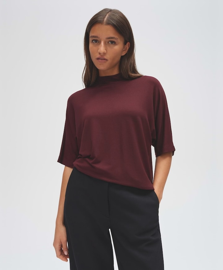 Dames T-shirt bordeaux