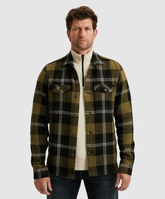 Heren overhemd lange mouw groen