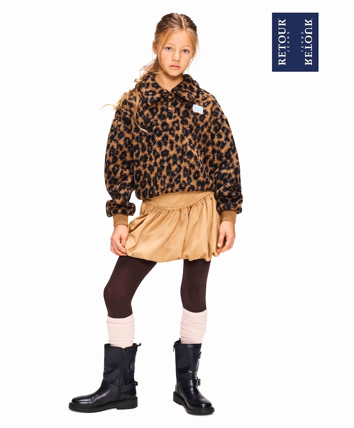 Meisjes hoodie beige