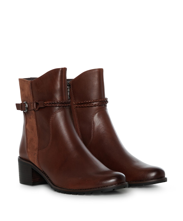 Women enkellaarzen bruin