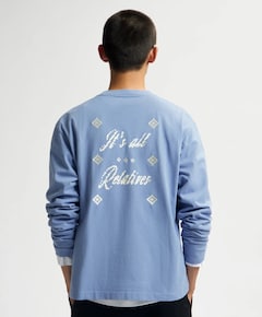 Heren longsleeve blauw