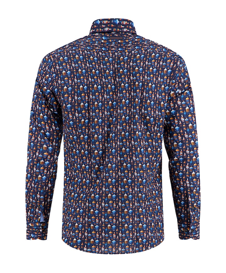 Overhemd lange mouw blauw