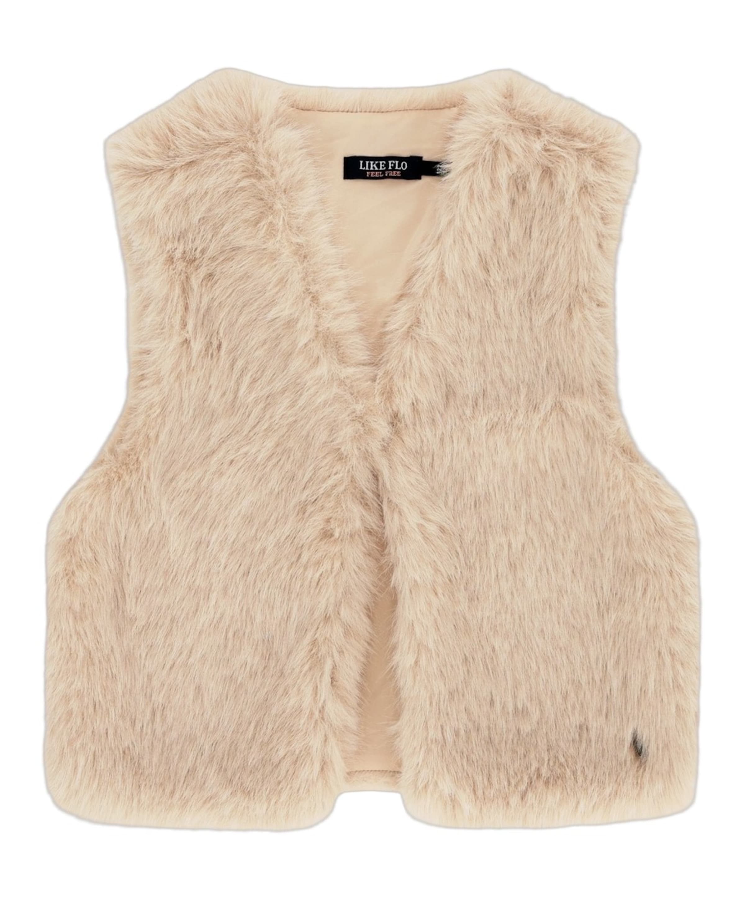 Meisjes bodywarmer beige