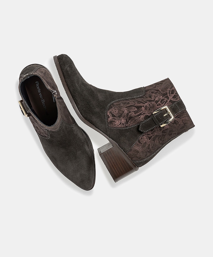 dames enkellaarzen bruin