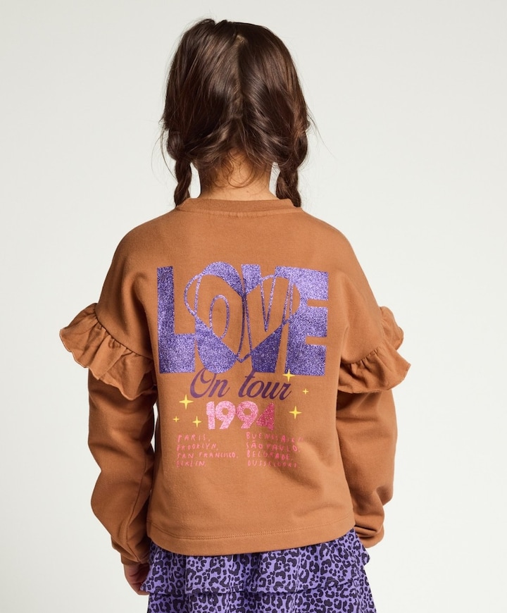 Meisjes sweater bruin