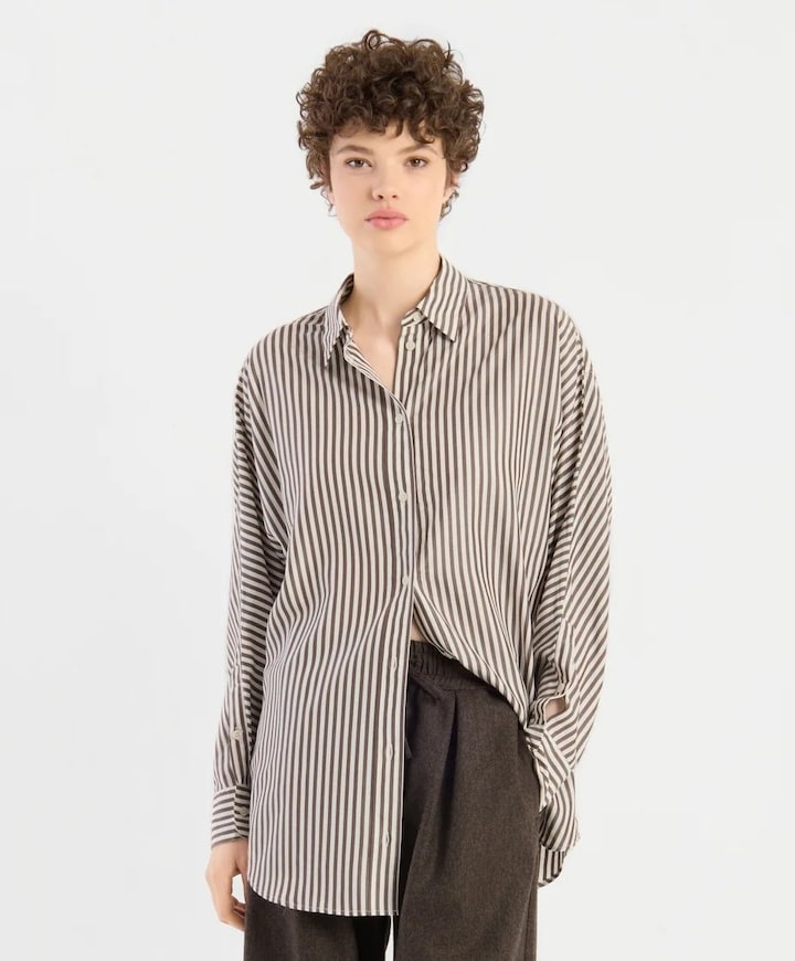 Dames blouse bruin