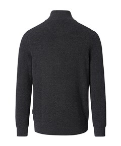 Heren trui met rits grijs