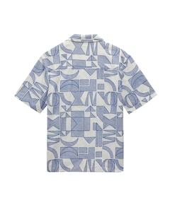 Heren overhemd korte mouw ecru