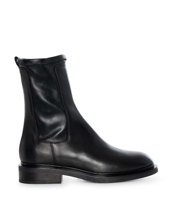 dames enkellaarzen zwart