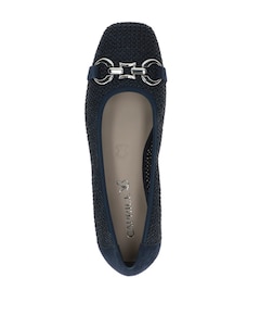 Woms dames ballerina's blauw