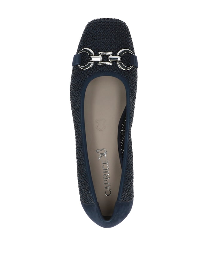 Woms dames ballerina's blauw