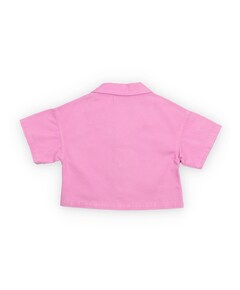 Meisjes blouse korte mouw roze