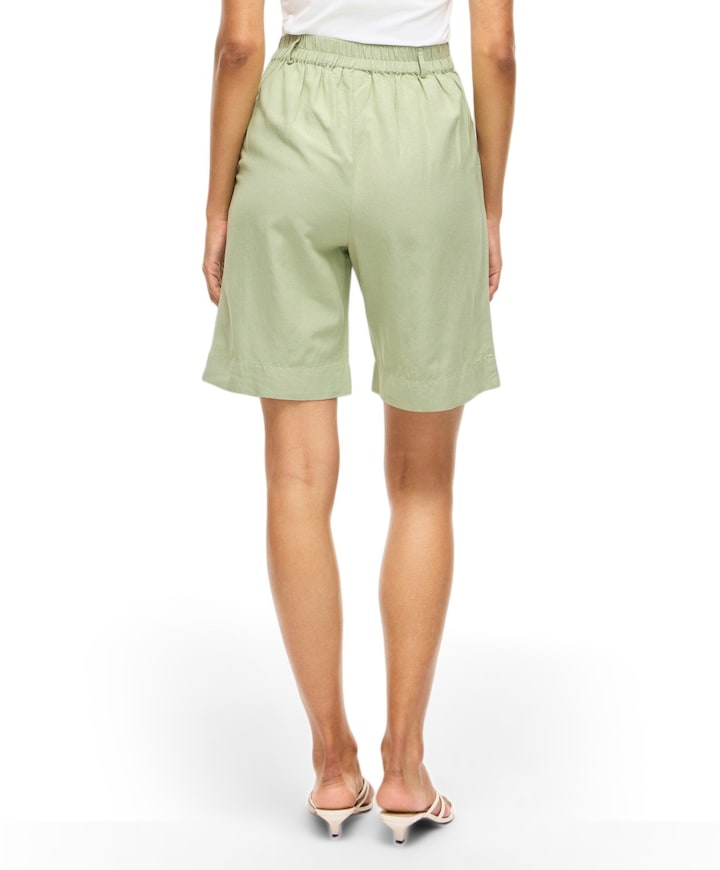 VIPRISILLA HW BERMUDA SHORTS/VOL - dames bermuda groen