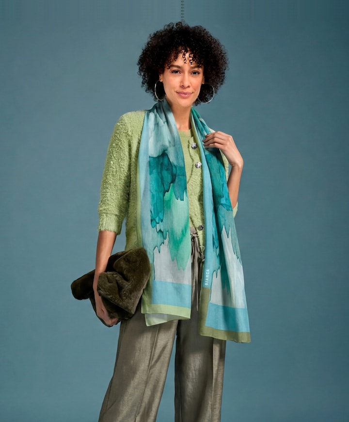Dames sjaal blauw