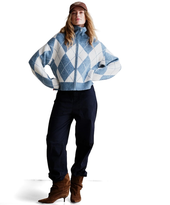 Trousers dames broek blauw