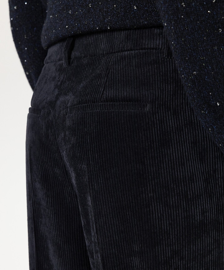 Cord-Wideleg dames broek blauw