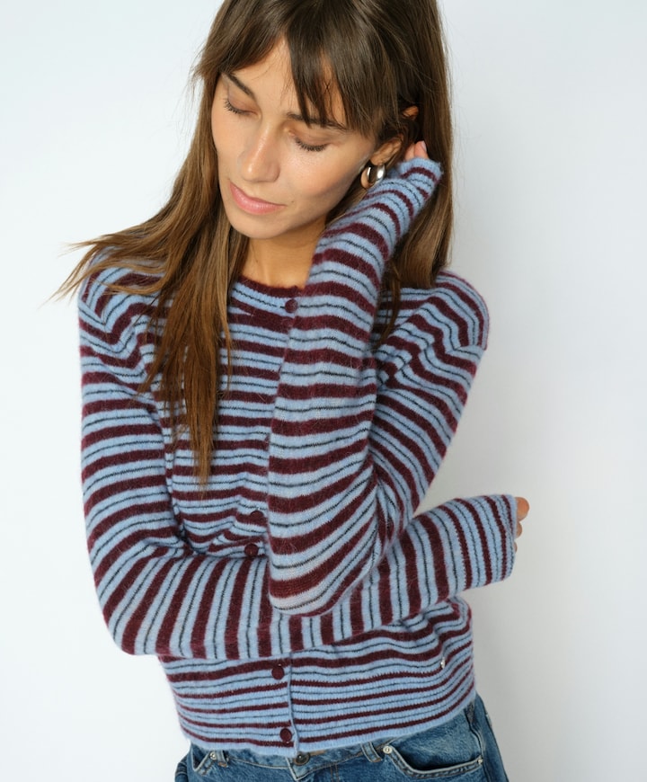 Dames vest bordeaux