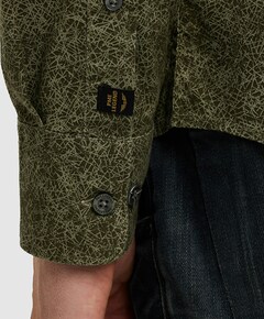 Heren overhemd lange mouw groen