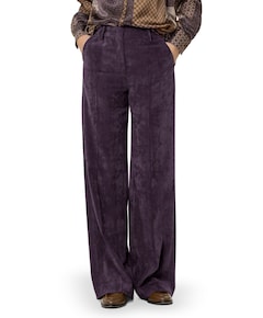 Cord-Wideleg-Pants dames broek paars