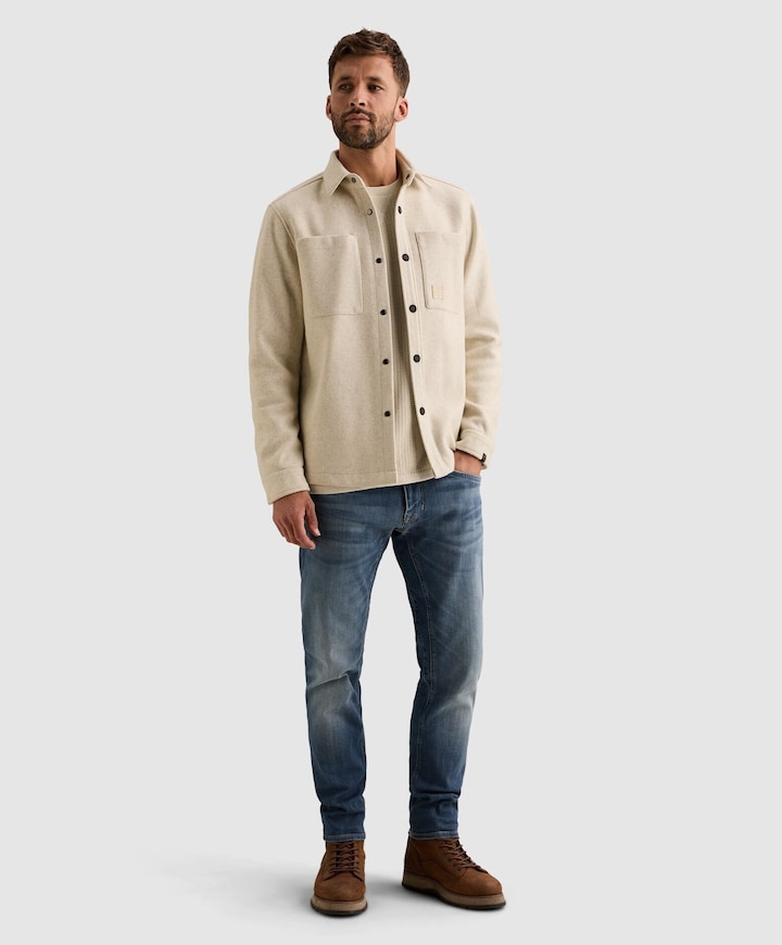 Heren overshirt ecru