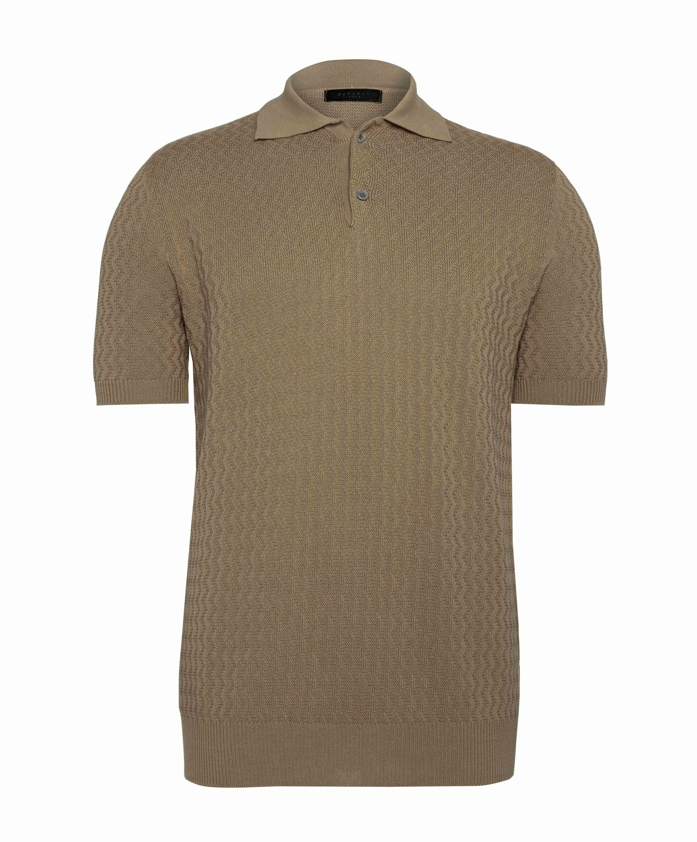 Heren polo bruin