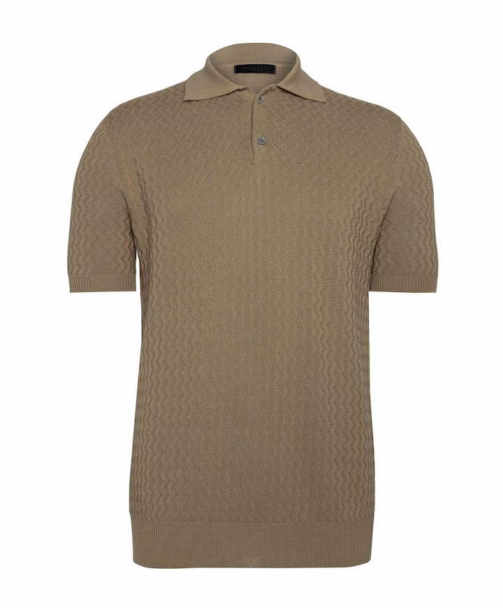 Heren polo bruin