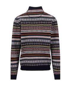 Heren trui met rits blauw