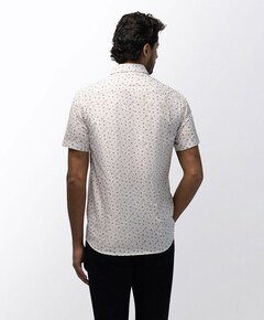 Heren overhemd korte mouw blauw