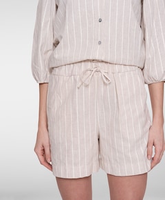 Lurex stripe dames korte broek ecru