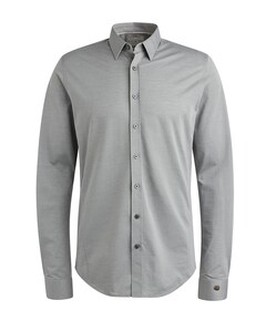 Heren overhemd lange mouw blauw