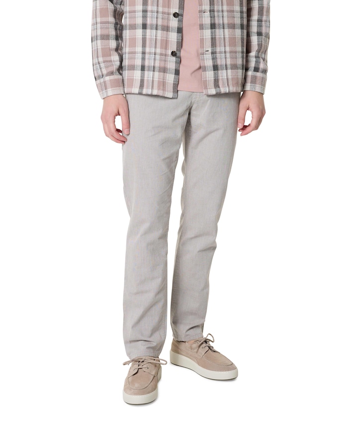 5-Pocket Modern Fit heren broek grijs