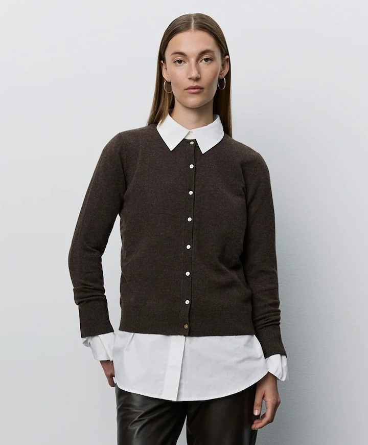 Meisjes vest bruin