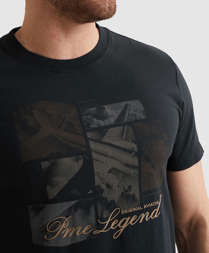Heren T-shirt blauw