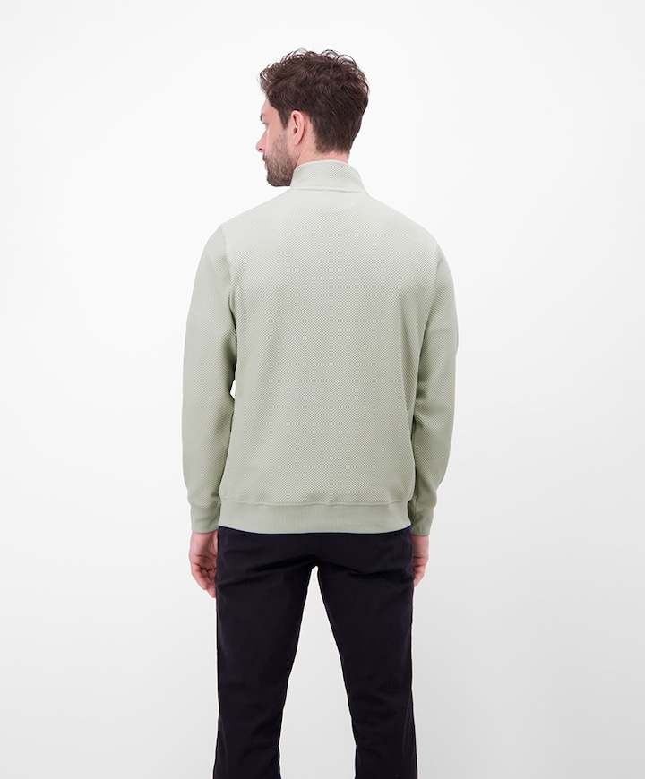 Heren trui met rits grijs