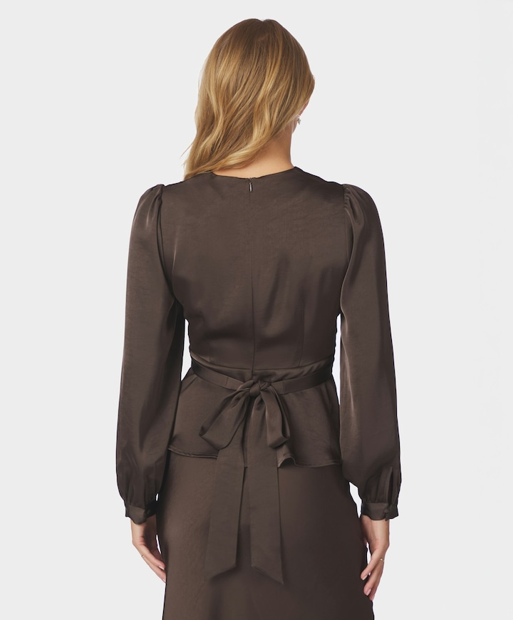 Dames blouse bruin