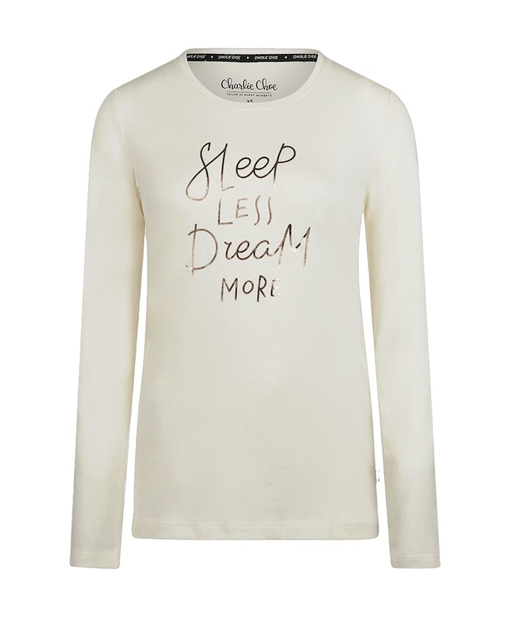 Dames pyjamatop ecru