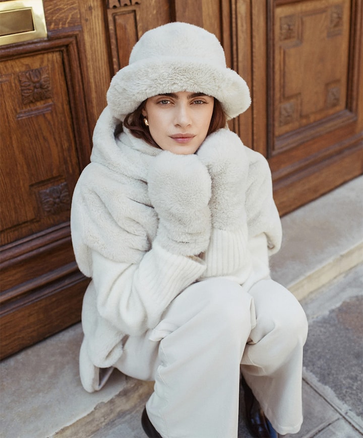 Dames handschoenen ecru