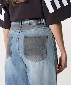 Two-Tone Patch Tall jeans blauw