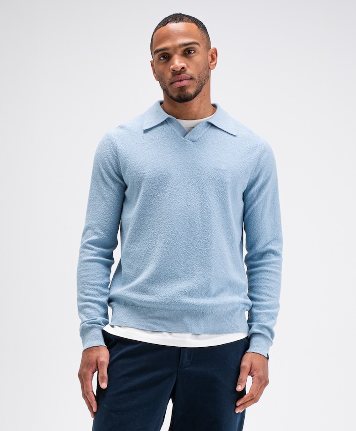 Heren polo blauw