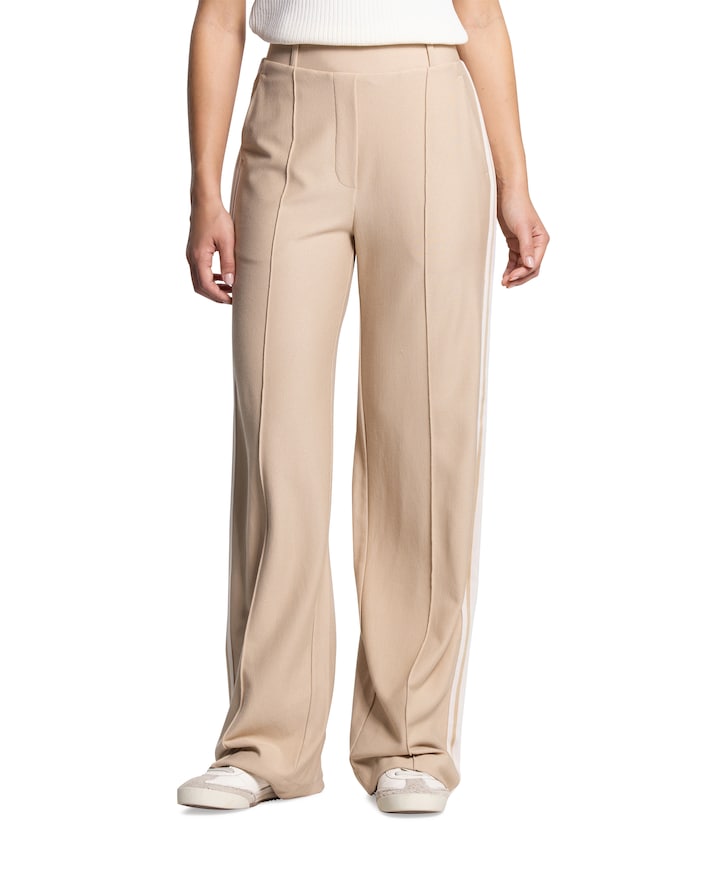 ALEIDAS HV 415 wide leg tape at side dames broek beige