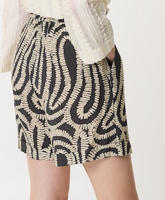 Print dames korte broek zwart